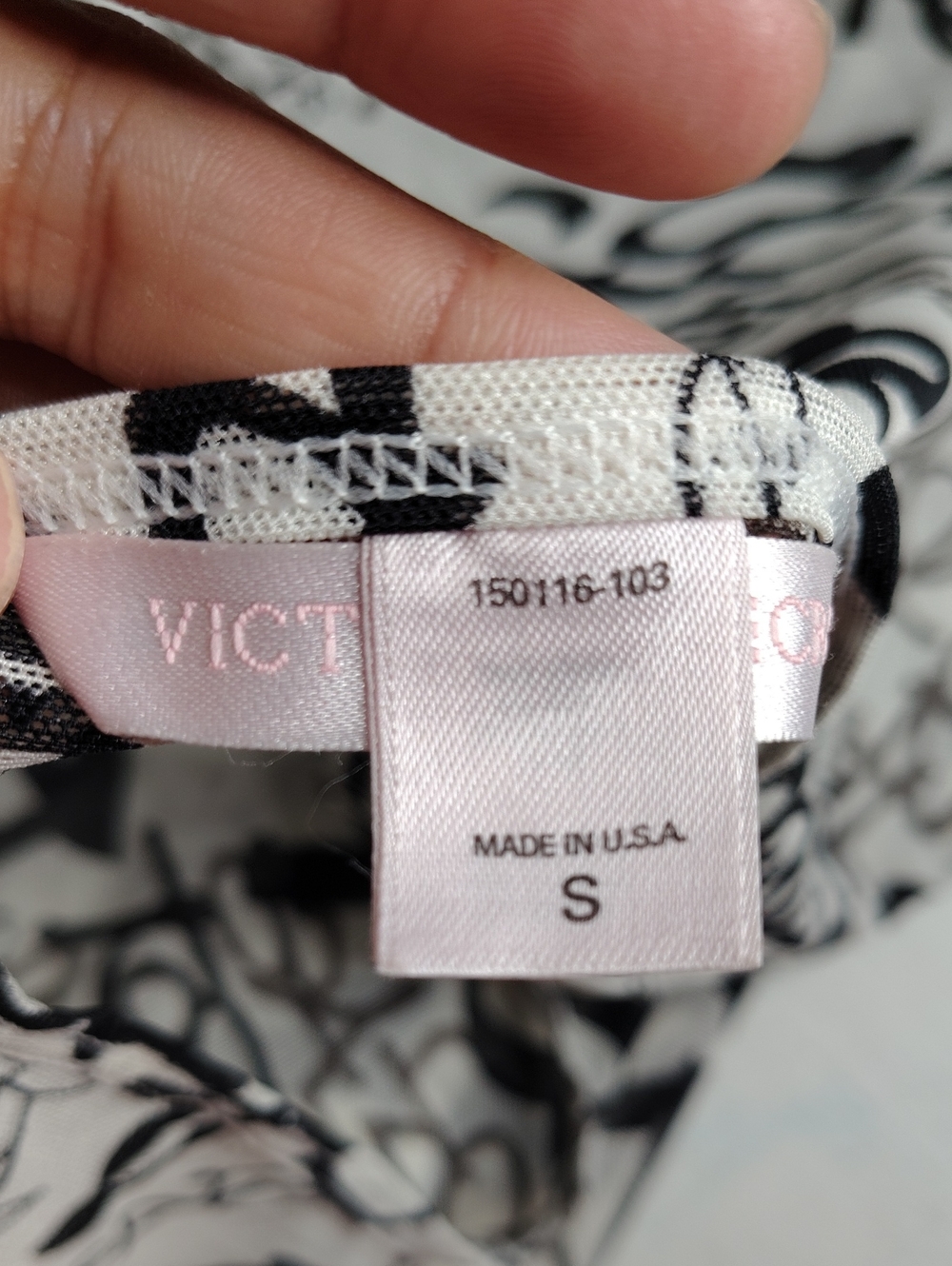 Vintage Victoria's Secret Mesh Fitted Long Sleeve Nylon Top Size S USA Logo Y2K - Picture 6 of 13